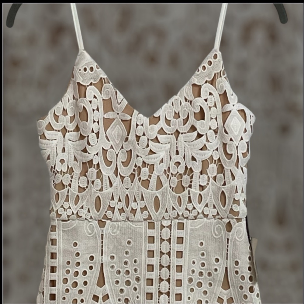 Lulu's Creamy White Lace Mini Dress - Picture 2 of 16